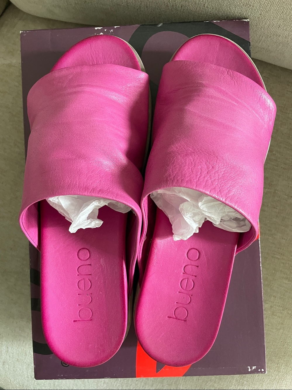 Free People Bueno Soft Leather Splash Slip On Fuchsia Size 37(EU)/ 6.5-7(US)